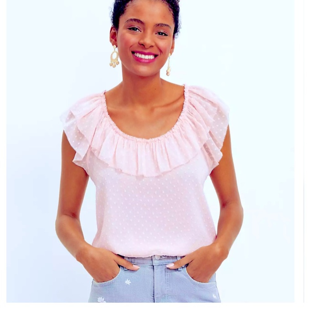 LOFT Clip Dot Ruffle Shell